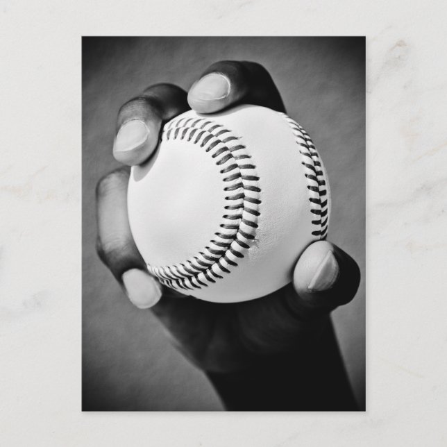baseboll i hand vykort (Framsida)