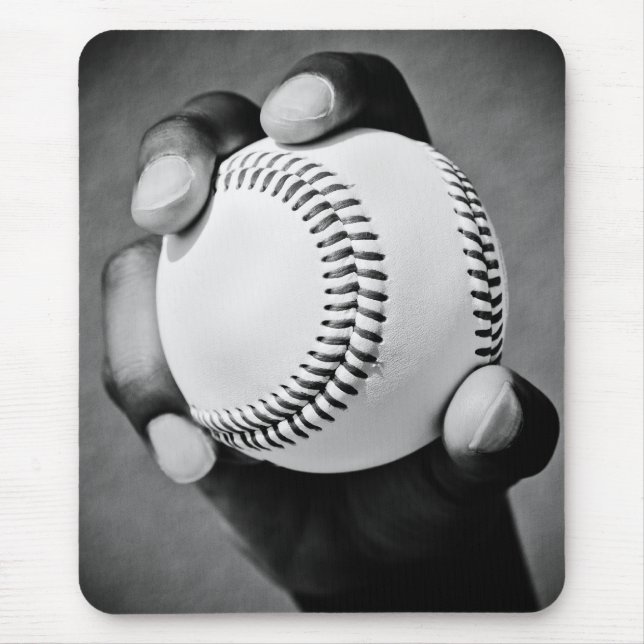 baseboll i handen musmatta (Framsidan)