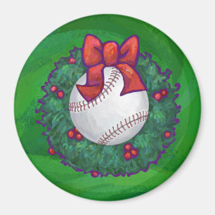 Baseboll i julfransarna magnet