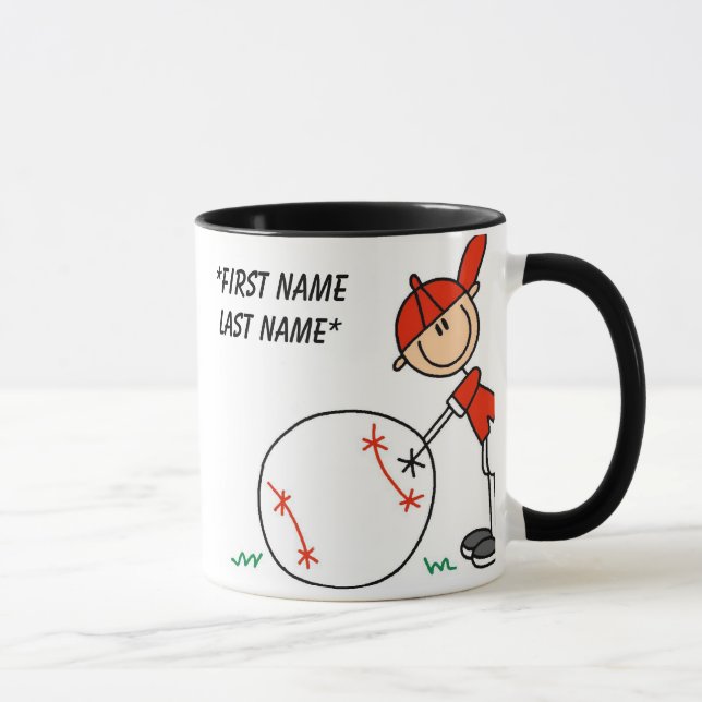 Baseboll Jag är 7 Anpassningsbar Mugg (Höger)
