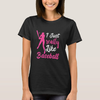Baseboll Jag gillar verkligen baseboll-laget Softb T Shirt