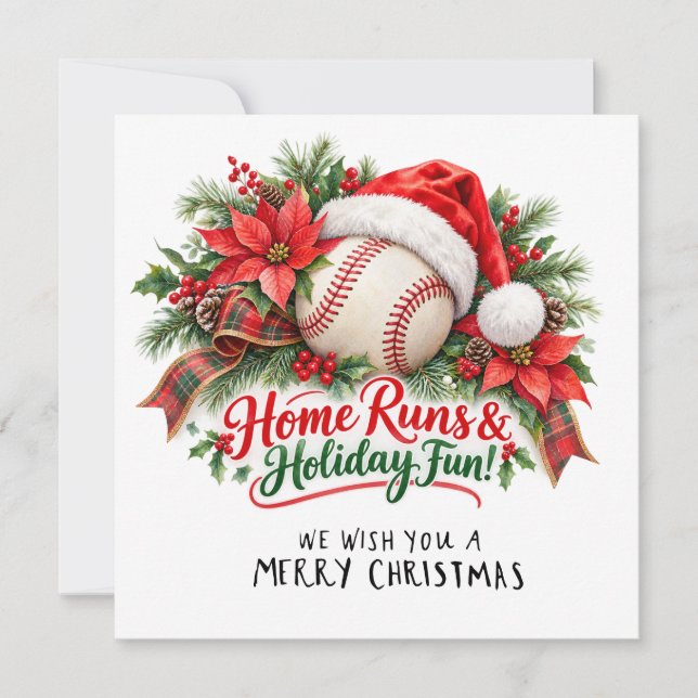 Baseboll jul  julkort (Framsida)