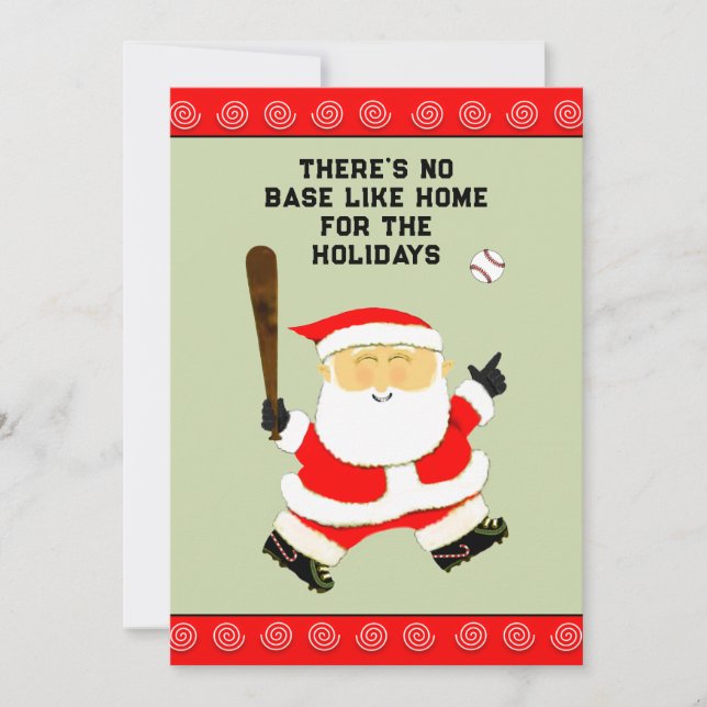 Baseboll jul julkort (Framsida)