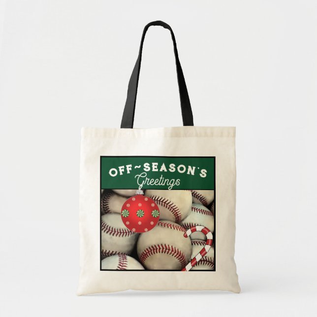 Baseboll jul present Tote väska (Framsidan)