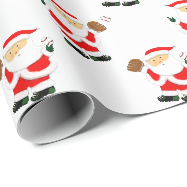 Baseboll jul presentpapper (Rullad Hörn)