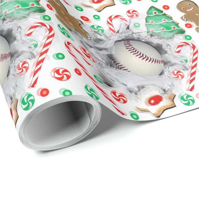 Baseboll jul presentpapper (Rullad Hörn)