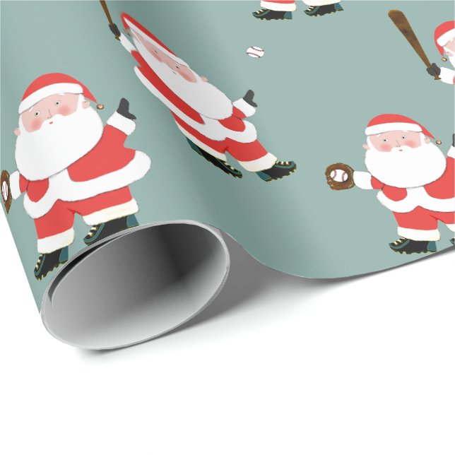 Baseboll jul presentpapper (Rullad Hörn)