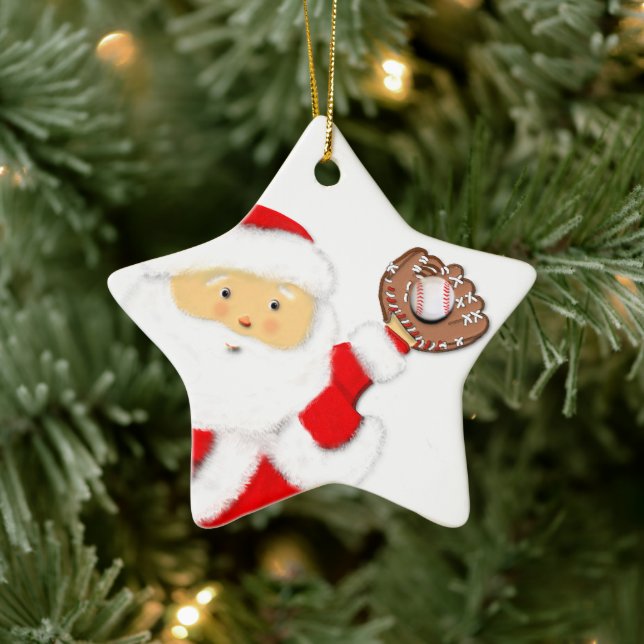 Baseboll jul Santa Julgransprydnad Keramik (Träd)