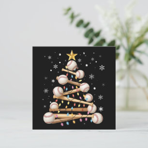 Baseboll julgran ljus Xmas sportfantast Julkort