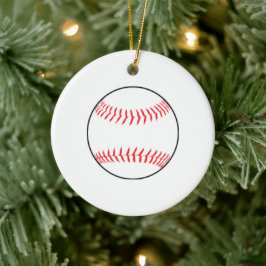 Baseboll julgransprydnad keramik