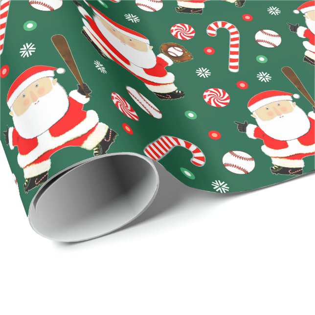 Baseboll julklappspapper presentpapper (Rullad Hörn)