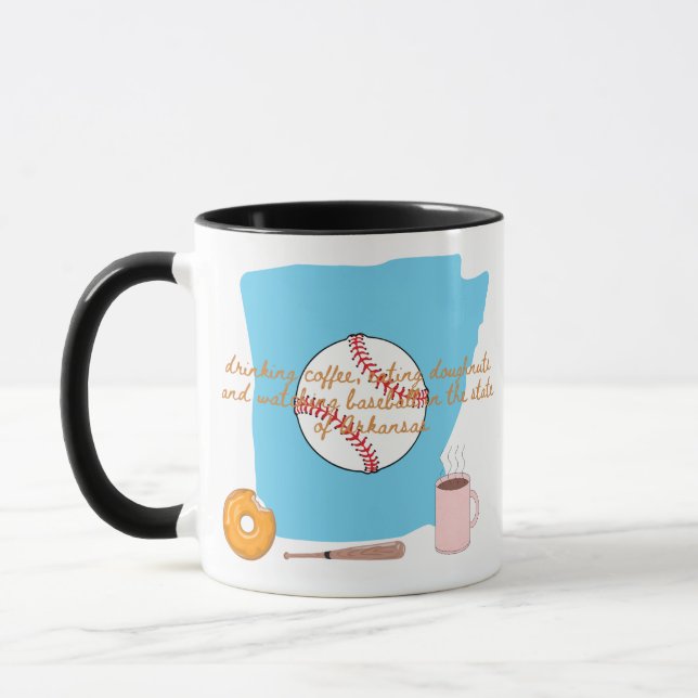 Baseboll, kaffe och munkar i Arkansas  Mugg (Vänster)