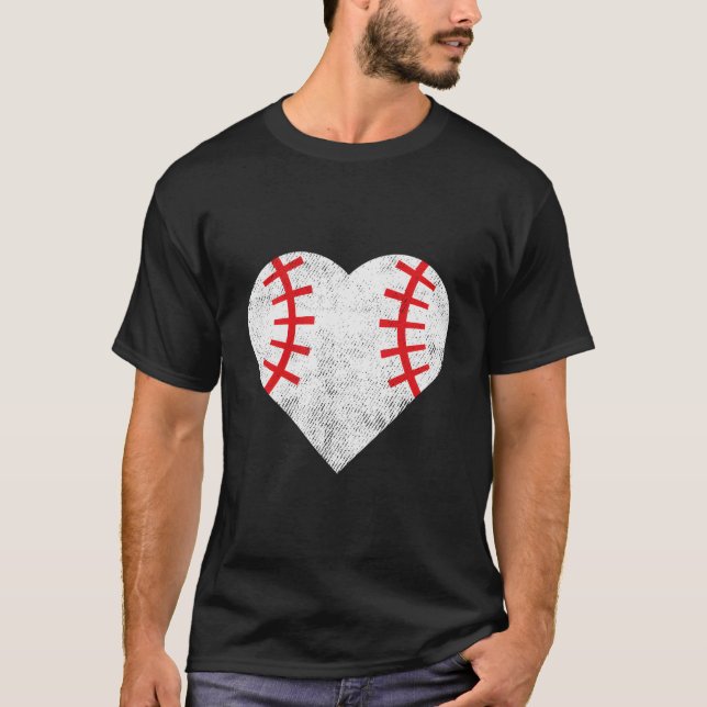 Baseboll Kärlek Han T Shirt (Framsida)