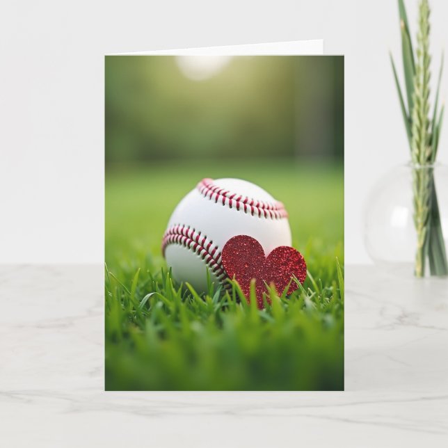 Baseboll Kärleksfullt Korthälsning Kort (Framsida)