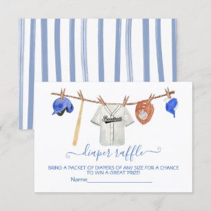 Baseboll Klänning Baby Baby Shower Blöjlotteri kor Inbjudningar