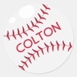 Baseboll Klassisk Rund Klistermärke