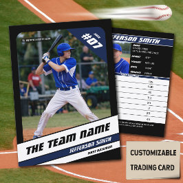 Baseboll Lag Trading Card Sport Gåva Blå