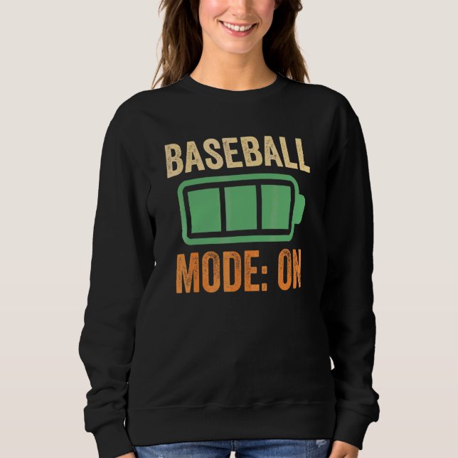 Baseboll-läge På Batteridesign T Shirt (Framsida)