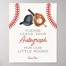 Baseboll Little Rookie autograf gästbok Poster