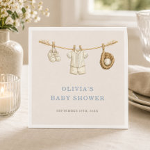 Baseboll Little Rookie Klädstreck Baby Shower