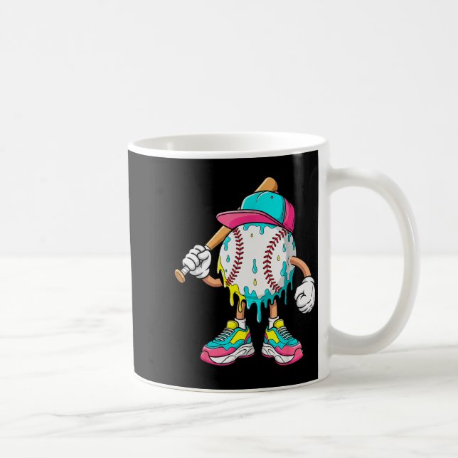 Baseboll livsstil 101 kläder ungdomsbaseboll dropp kaffemugg (Höger)