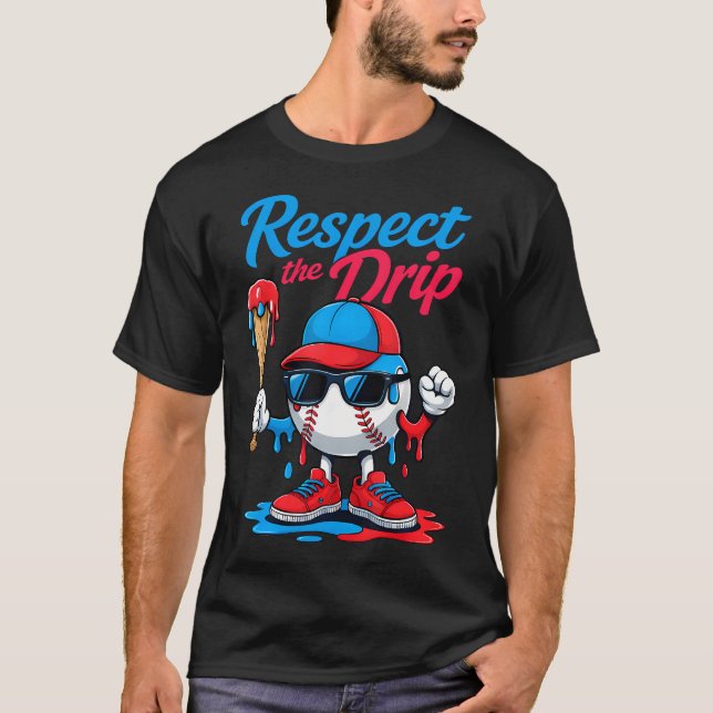 Baseboll livsstil 101 kläder ungdomstappning t shirt (Framsida)
