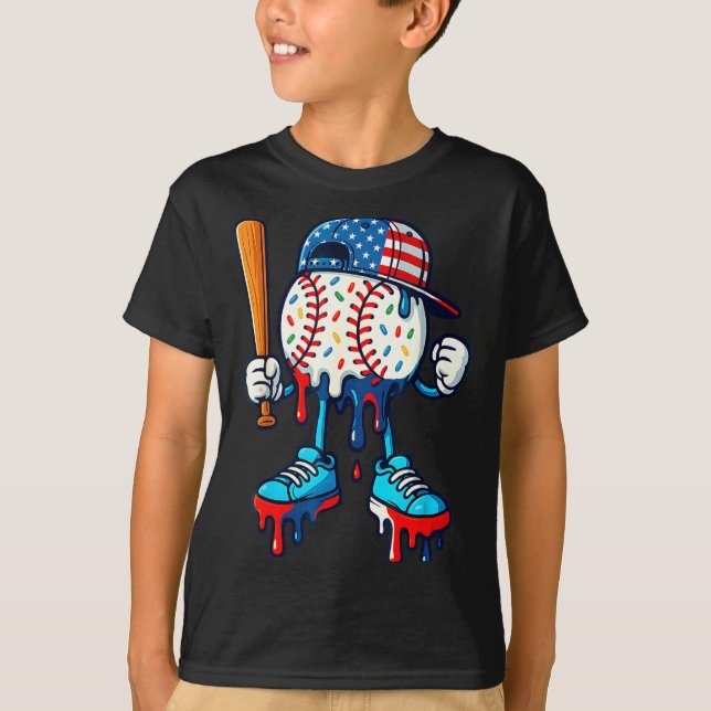 Baseboll livsstil 101 kläder ungdomstorka t shirt (Framsida)