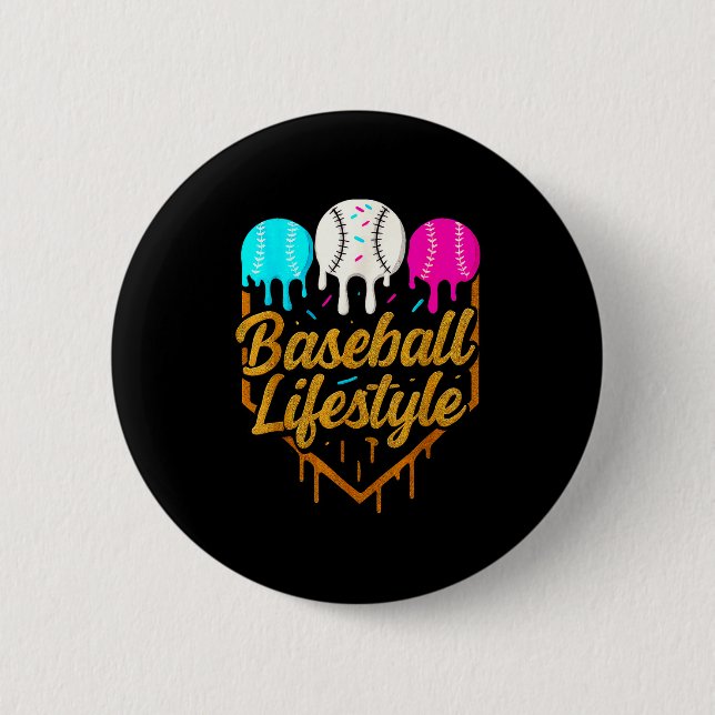Baseboll livsstil, Baseboll Drip Glass  Knapp (Framsida)