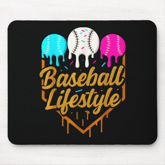 Baseboll livsstil, Baseboll Drip Glass  Musmatta (Framsidan)
