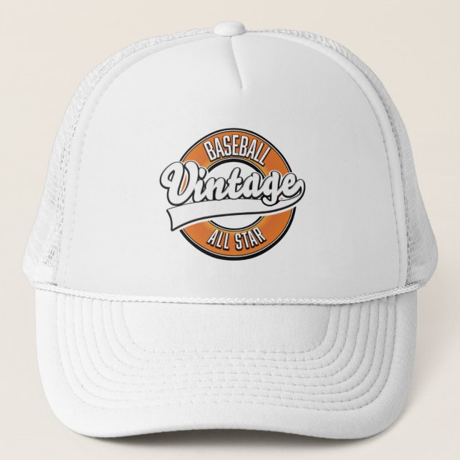 Baseboll logotyp i vintage-stil. keps (Framsida)