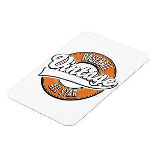 Baseboll logotyp i vintage-stil. magnet