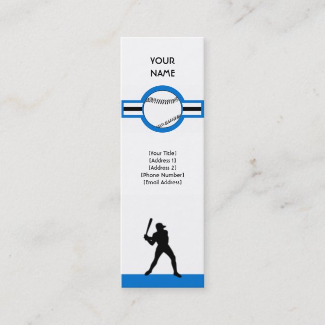 baseboll: luft stjärna mini visitkort (Framsida)