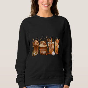 Baseboll Mama Höst Kaffe Latte Höst Dräkt T Shirt