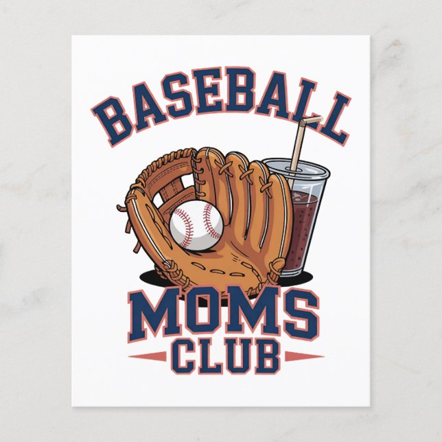 Baseboll Mamma Klubb Mors Dag Flygblad (Framsidan)