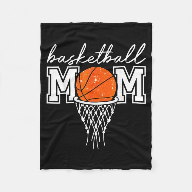 Baseboll Mamma Mor Leopard Baseboll Korg Nät Spel Fleecefilt (Framsidan)
