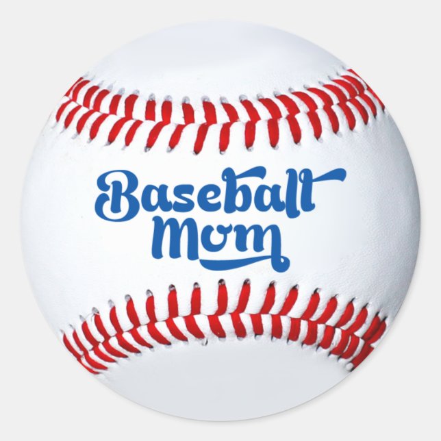 Baseboll Mamma Present Klistermärke (Framsida)