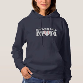 Baseboll Mamma Spelar Namn och Tröja Nummer Hoodie