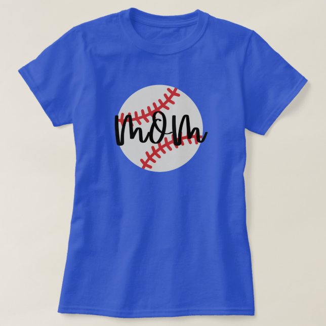 Baseboll Mamma Sportig T-Shirt (Design framsida)