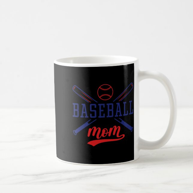 Baseboll Mamma T Tröja  Kaffemugg (Höger)