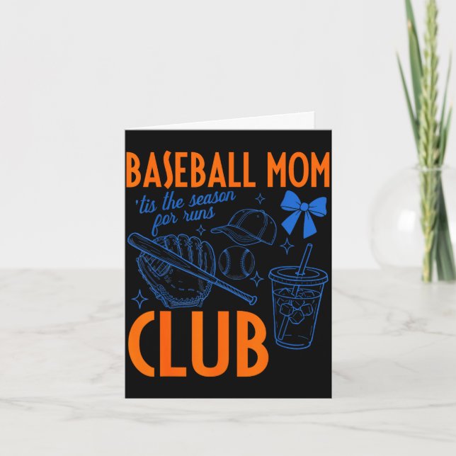 Baseboll mammas klubb tis är säsongen för roliga l kort (Framsida)