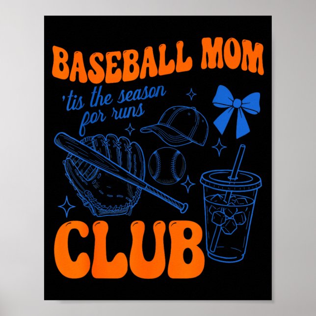 Baseboll mammas klubb tis är säsongen för spring f poster (Framsidan)