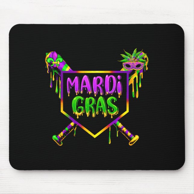 Baseboll Mardi Gras Karneval Fest Mask Glass  Musmatta (Framsidan)