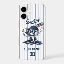Baseboll Maskot Telefonfodral - Anpassat Namn & Nu