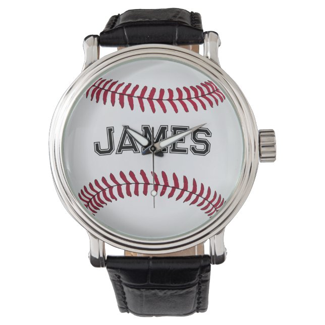Baseboll med anpassat namn armbandsur (Framsida)