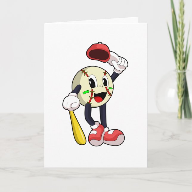 Baseboll med basebollträ kort (Framsida)