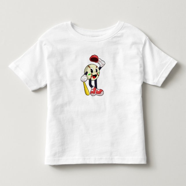 Baseboll med basebollträ t shirt (Framsida)