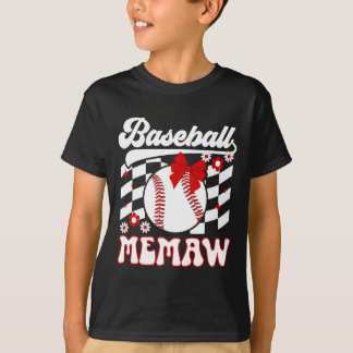 Baseboll-Memaw Groovy Memaw Av En Baseboll-Spelare T Shirt