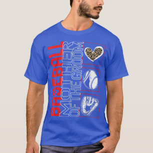 Baseboll Mor Till Brudgummen Spel Dag Leopard Hjar T Shirt
