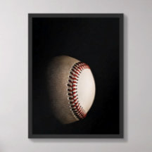 Baseboll Mörk Texturerad Minimalistisk