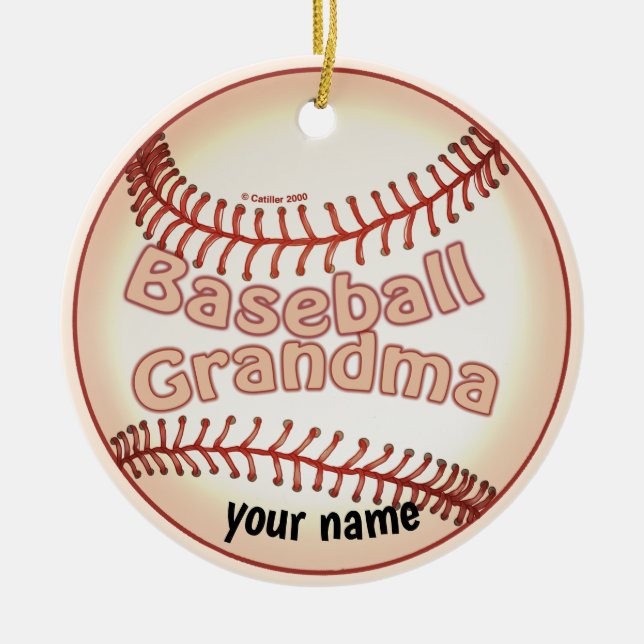 Baseboll Mormor   Julgransprydnad Keramik (Framsidan)